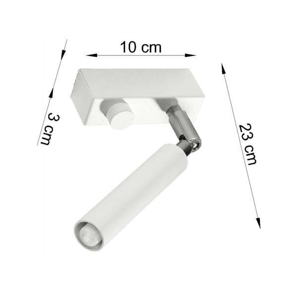 Belo točkovno svetilo 10x3 cm Tiden – Sollux-image-3