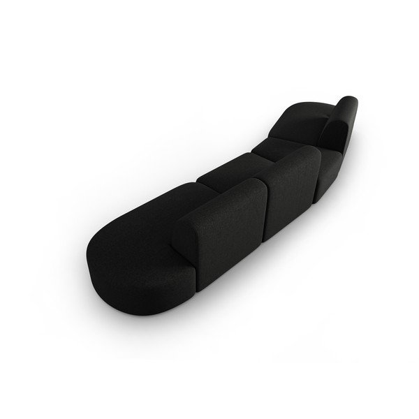 Črna sedežna garnitura 412 cm Shane – Micadoni Home-image-3