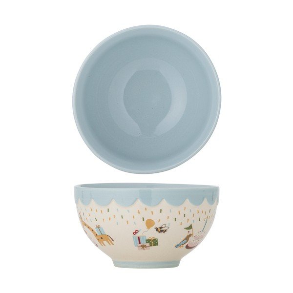 Svetlo modra/kremno bela otroška skleda iz kamenine ø 13,5 cm Celebrate – Bloomingville Mini-image-3