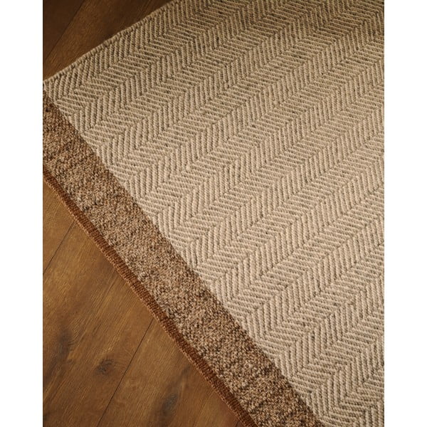Bež obojestranska/ročno tkana volnena preproga 160x230 cm Nifelia – Kave Home-image-3
