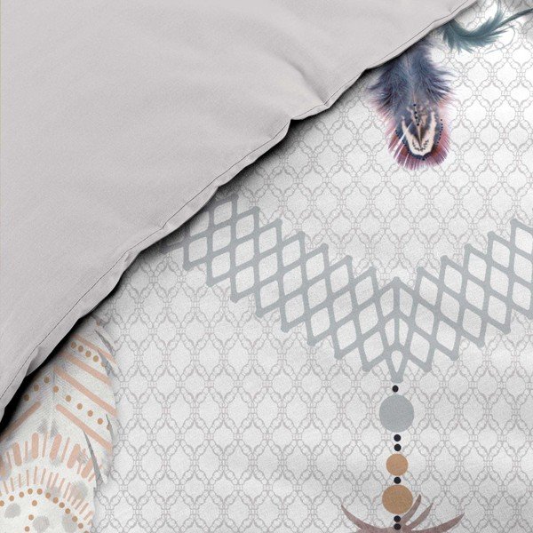 Bela enojna bombažna posteljnina 140x200 cm Happy Dream – douceur d'intérieur-image-3