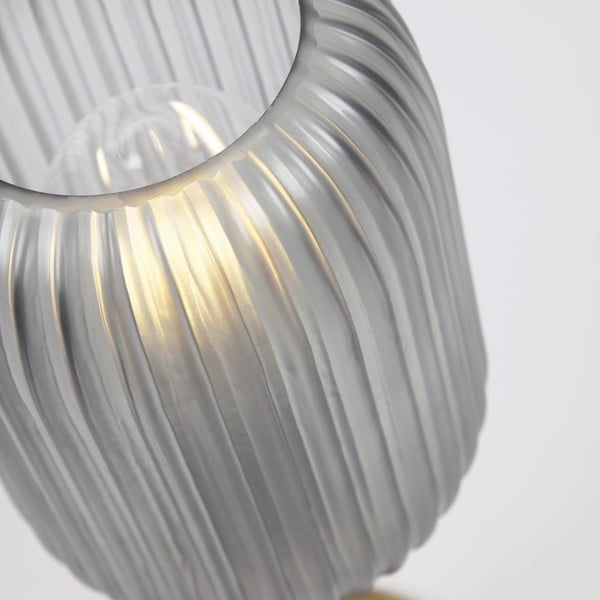 Namizna svetilka v zlati barvi s steklenim senčnikom (višina 40 cm) Hestia - Kave Home-image-1