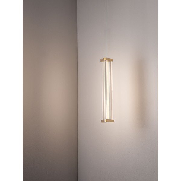 Kovinska LED zatemnitvena viseča svetilka v mat zlati barvi s senčilom iz akrilnega stekla ø 6 cm Pheme – Nova Luce-image-2