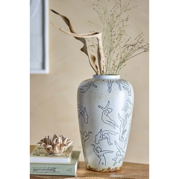 Kremno bela lončena vaza (višina 34 cm) Adah – Bloomingville-image-1