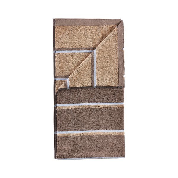 Rjava/bež bombažna brisača 50x100 cm Sauna – Zone