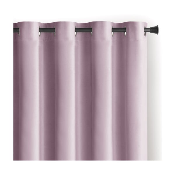 Svetlo rožnata žametna zavesa za delno zatemnitev 140x270 cm Eyelets – Restilo