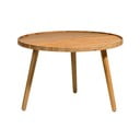 Okrogla mizica iz masivnega hrasta v naravni barvi ø 70,5 cm Bodo – Villa Collection