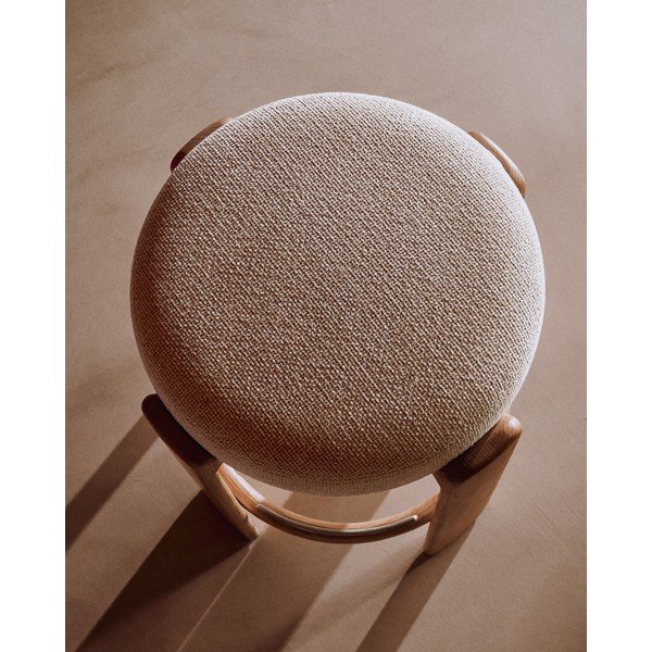 Barski stol iz masivnega jesena v bež in svetli naravni barvi (višina sedeža 75 cm) Granite – Kave Home-image-3