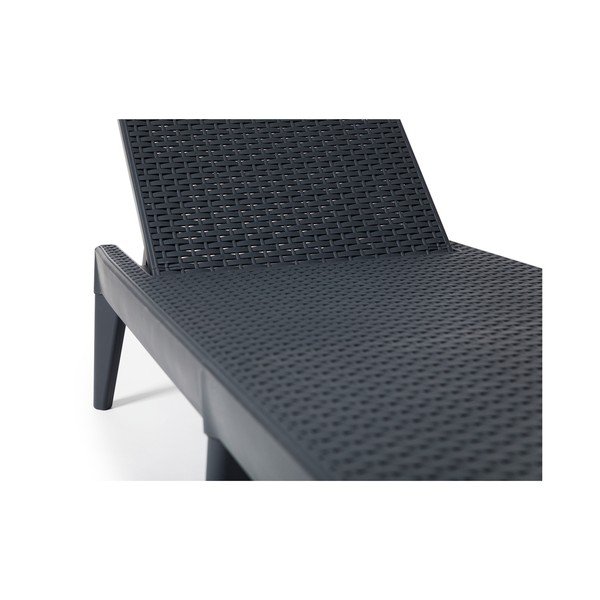 Črn vrtni ležalnik iz umetnega ratana Numana – Toomax-image-4