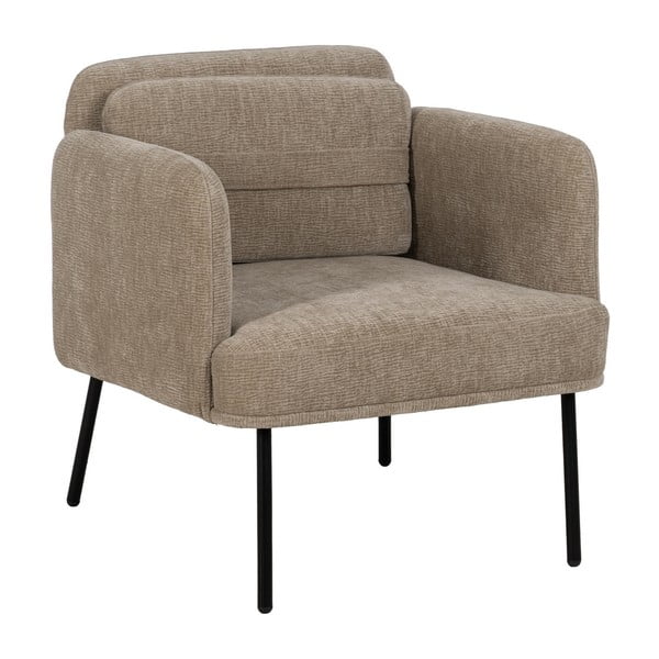 Bež fotelj iz šenilje Bind – Ixia