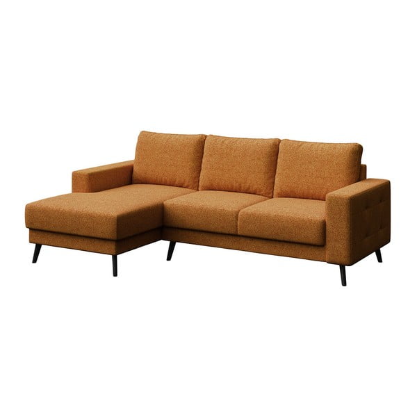 Oranžna kotna sedežna garnitura (levi kot) Fynn – Ghado-image-2