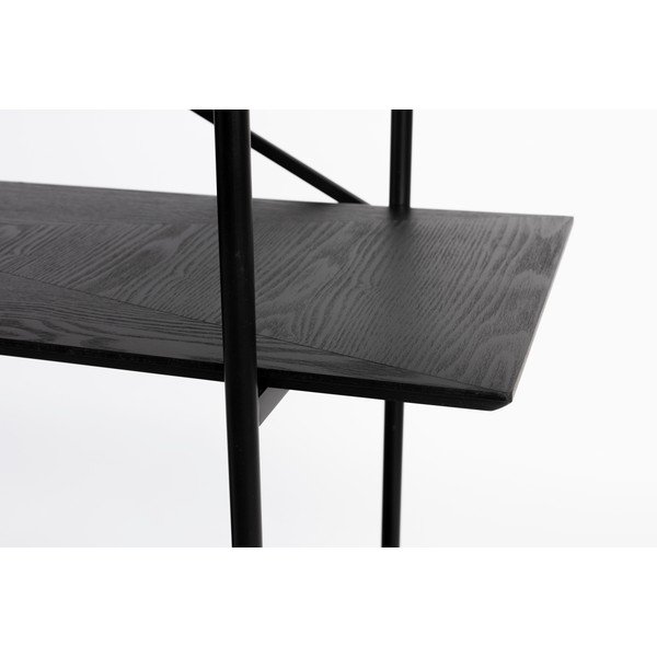 Črn kovinski regal 120x180x40 cm Marcio – White Label-image-4