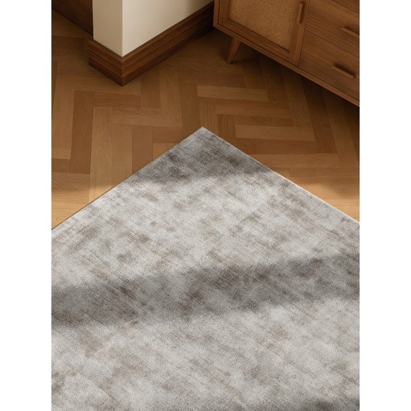 Siva ročno tkana viskozna preproga 80x150 cm Noemi – Vikosa-image-3