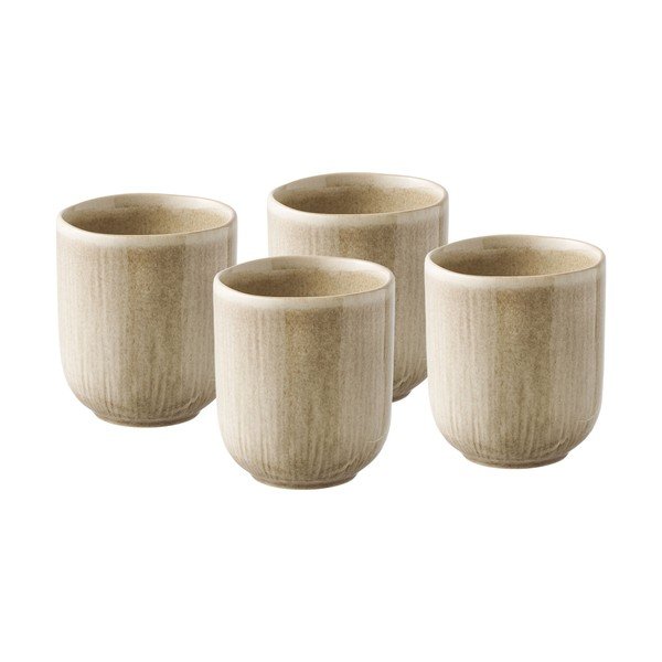 Bež skodelice v kompletu 4 ks iz kamenine 360 ml Viola – House Nordic
