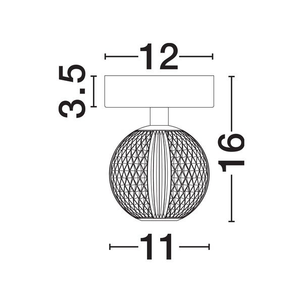 Aluminijasta LED stropna svetilka v zlati barvi s senčilom iz akrilnega stekla Brillante – Nova Luce-image-4