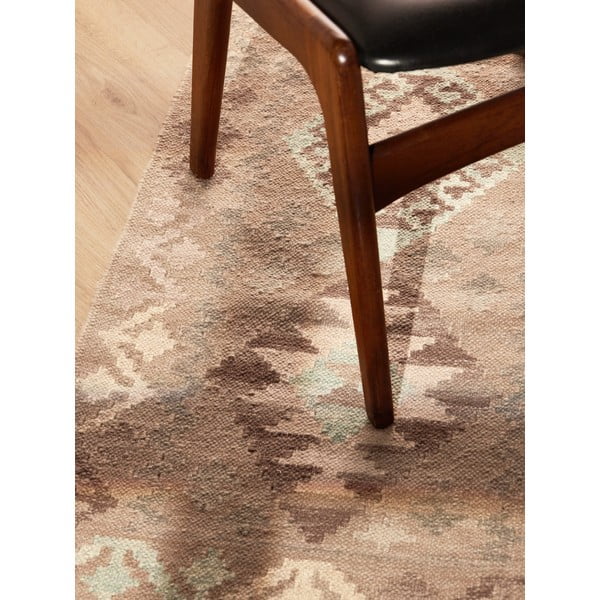 Svetlo moder/bež obojestranski ročno tkan volnen tekač 60x190 cm Kamal Dune – Nouristan-image-3