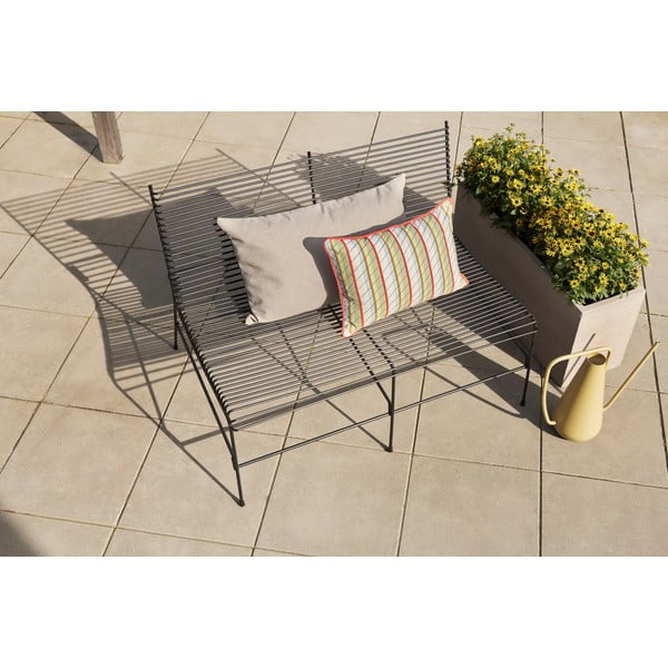 Črna kovinska vrtna klop String – Hübsch-image-2