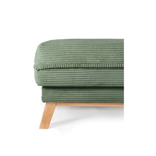 Svetlo zelen tabure iz rebrastega žameta Tori – Bonami Selection-image-3
