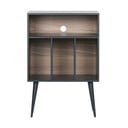 Črna omarica za gramofon iz masivnega bora 60x83 cm James – WOOOD