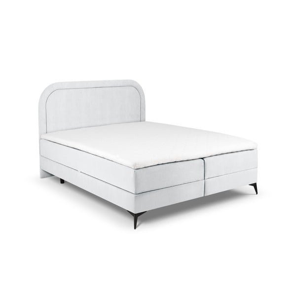 Svetlo siva boxspring postelja s prostorom za shranjevanje 160x200 cm Eclipse - Cosmopolitan Design