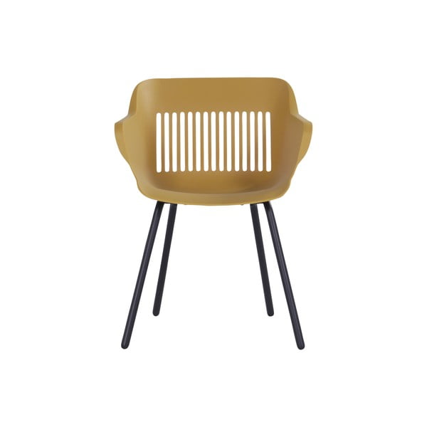 Oker rumeni plastični vrtni stoli v kompletu 2 ks Jill Rondo – Hartman-image-2