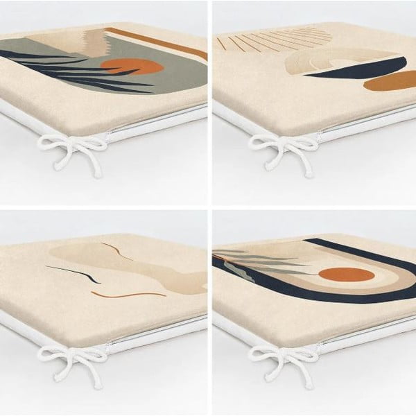 Sedežne blazine v kompletu 4 ks 42x42 cm Illustrated Arch – Mila Home-image-3