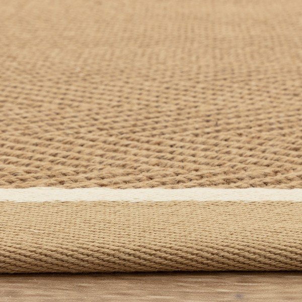 Obojestranska ročno tkana preproga iz jute v naravni barvi 240x340 cm Bordo Herringbone Linen – Asiatic Carpets-image-1