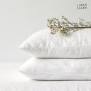 Lanena prevleka za vzglavnik 80x80 cm White – Linen Tales
