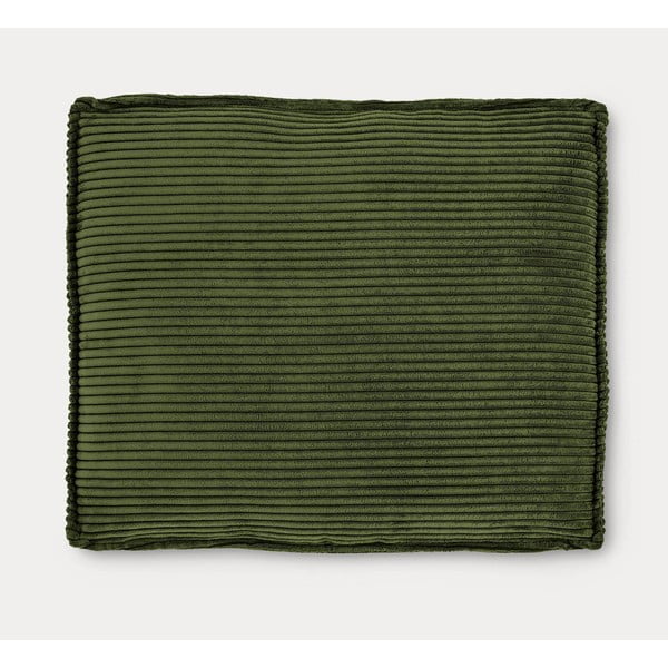 Zelena okrasna blazina za sedežno garnituro iz rebrastega žameta Blok – Kave Home-image-4