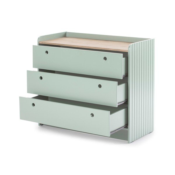Zelena komoda s 3 predali Marckeric Monte-image-2
