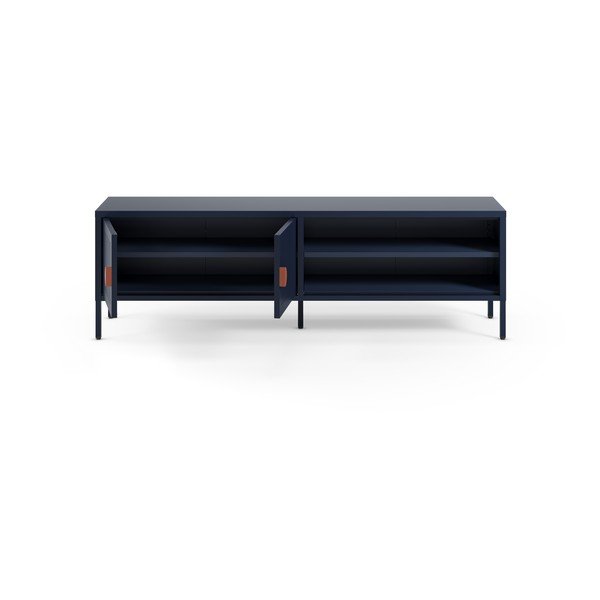 Temno modra kovinska TV omarica 160x50x35 cm Sayla – Marckeric-image-1