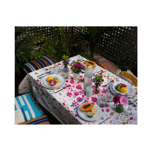 Namizni prt s platnom Madre Selva Flowers Tapestry, 140 x 250 cm-image-1