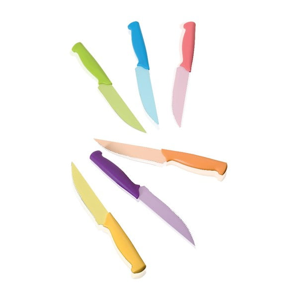Komplet 6 nožev Brandani Colorful iz nerjavečega jekla