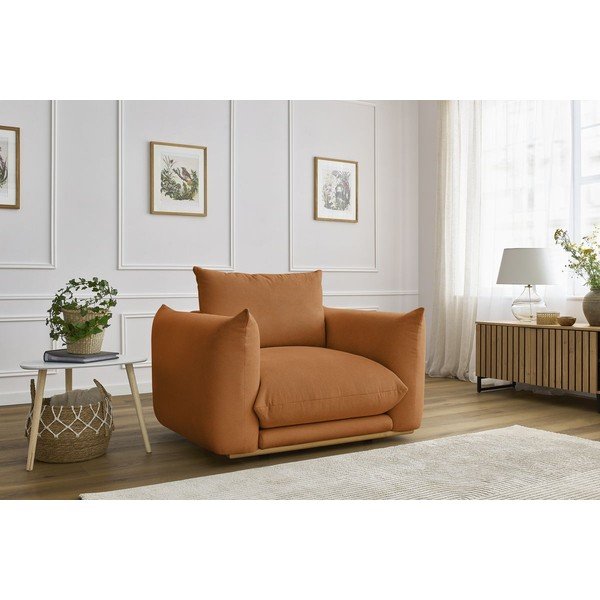 Oranžen fotelj Ernest – Bobochic Paris-image-1