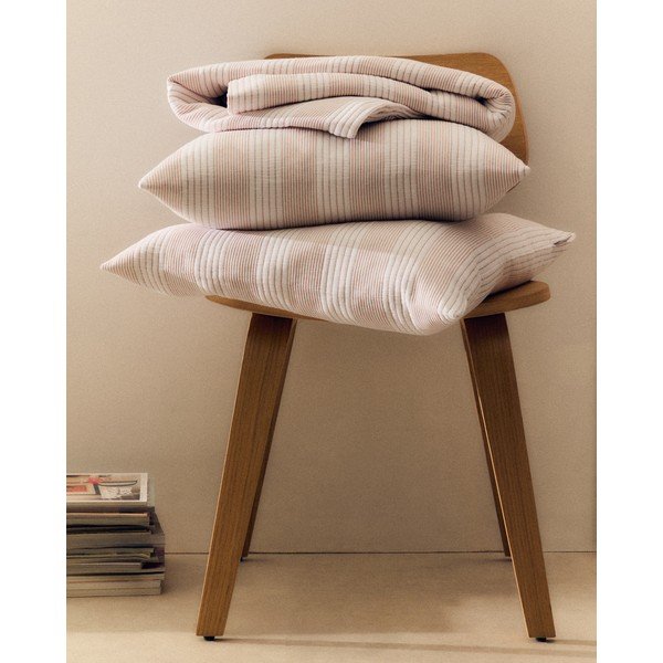 Rdeče-belo bombažno prešito pregrinjalo 240x260 cm Macie – Kave Home-image-4