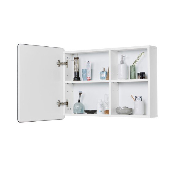 Bela stenska/z ogledalom kopalniška omarica 80x58 cm Color Bath – Tom Tailor-image-4