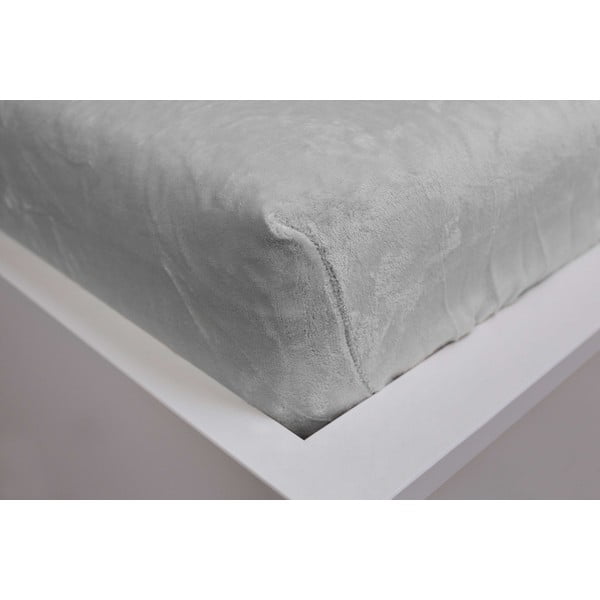 Siva napenjalna rjuha iz mikropliša 180x200 cm – Jerry Fabrics