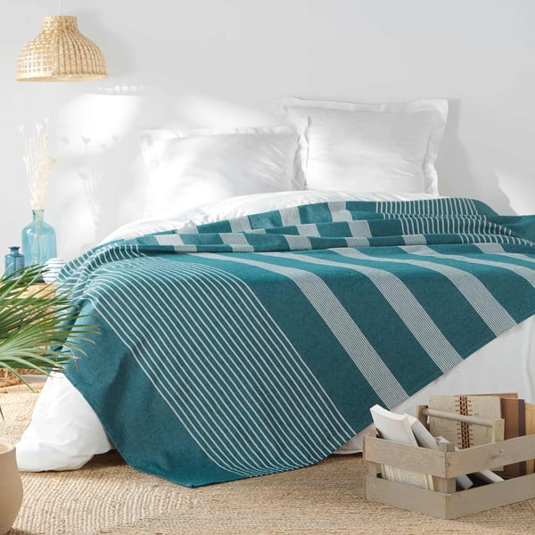 Modro pregrinjalo 220x240 cm Adele – douceur d'intérieur-image-1