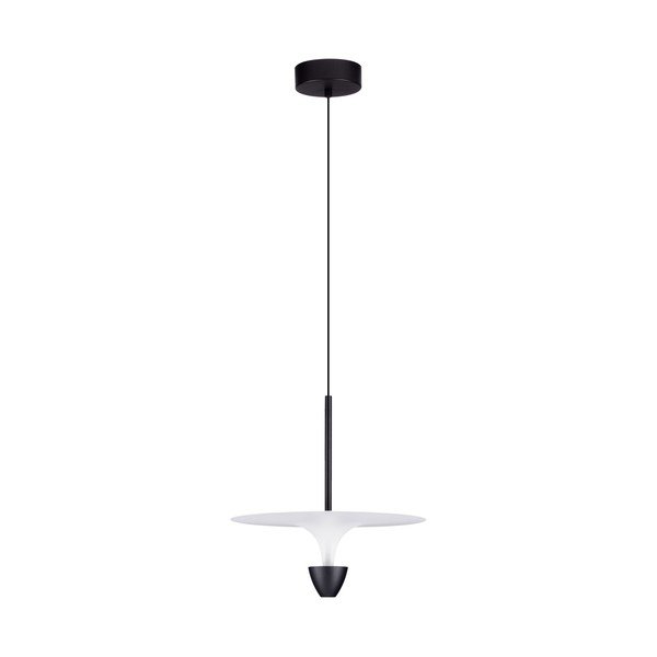Mat črna aluminijasta LED viseča svetilka ø 34 cm Topio – Nova Luce