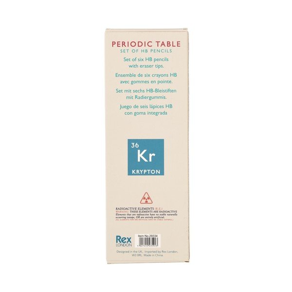 Svinčniki v kompletu 6 kos Periodic Table - Rex London-image-2