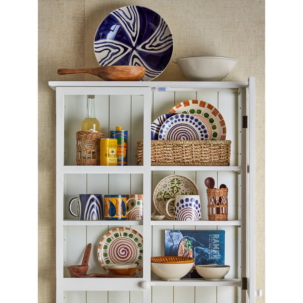 Temno modra/bež lončena skodelica 515 ml Shama – Bloomingville-image-2