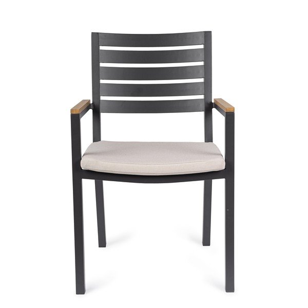 Antracitno siv kovinski vrtni stol Henna – Bizzotto-image-2