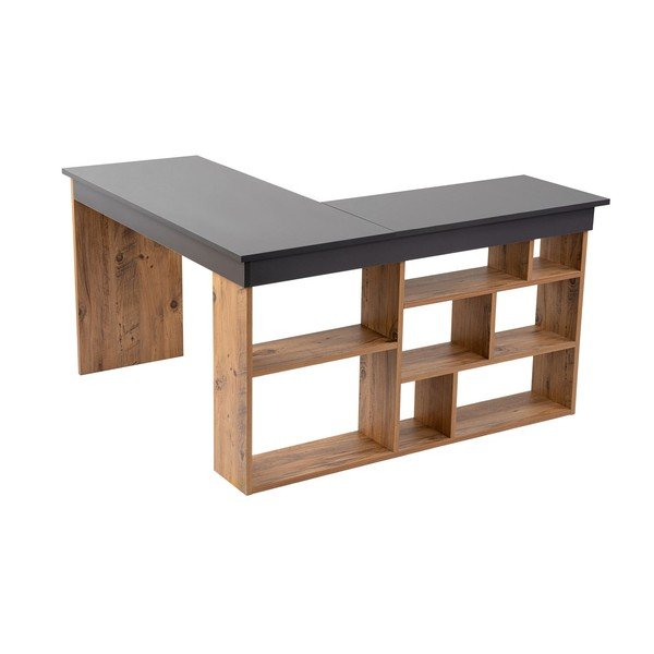 Pisalna miza v borovem dekorju 120x130 cm Vesper – Kalune Design