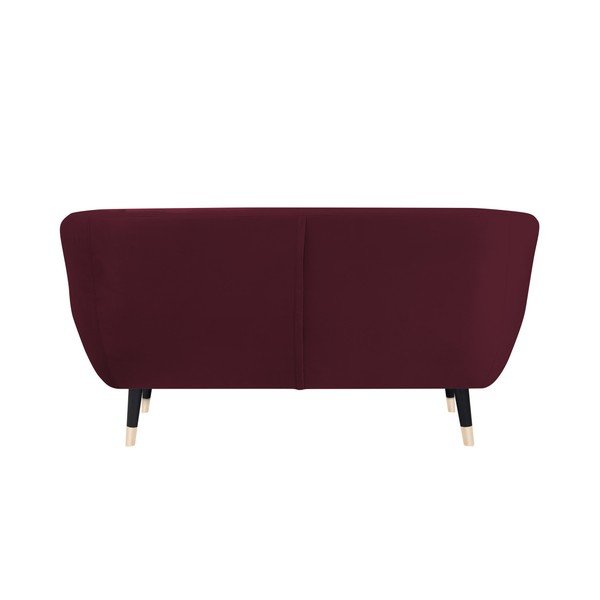 Vino rdeča zofa s črnimi nogami Mazzini Sofas Amelie, 158 cm-image-4