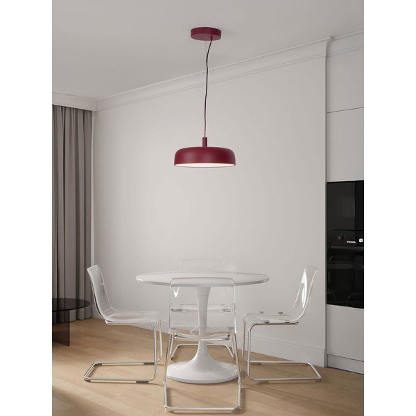 Bordo rdeča aluminijasta LED zatemnitvena viseča svetilka ø 40 cm Noelia – Nova Luce-image-1