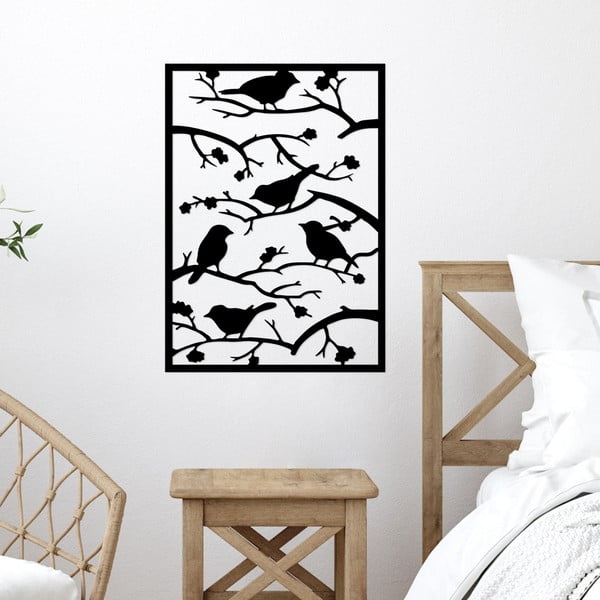Kovinska stenska dekoracija 47x66 cm Branch & Birds – Wallity-image-3