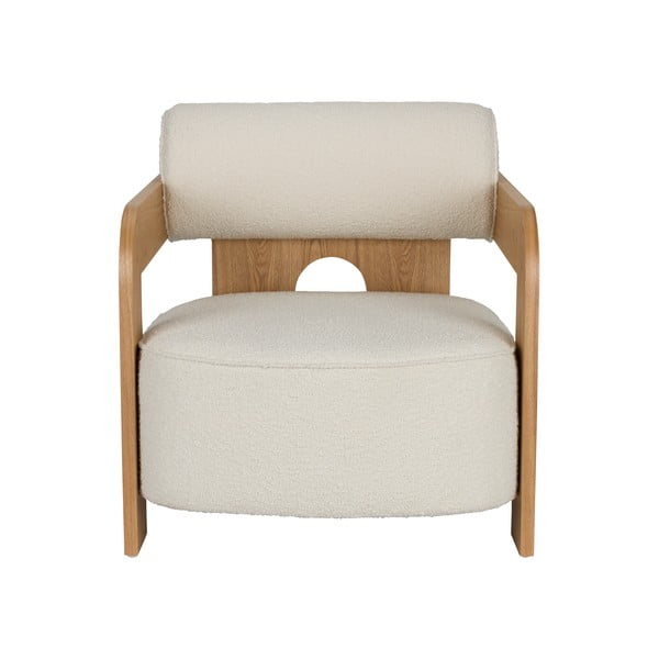 Bež fotelj iz tkanine bouclé Oolong – Zuiver-image-2