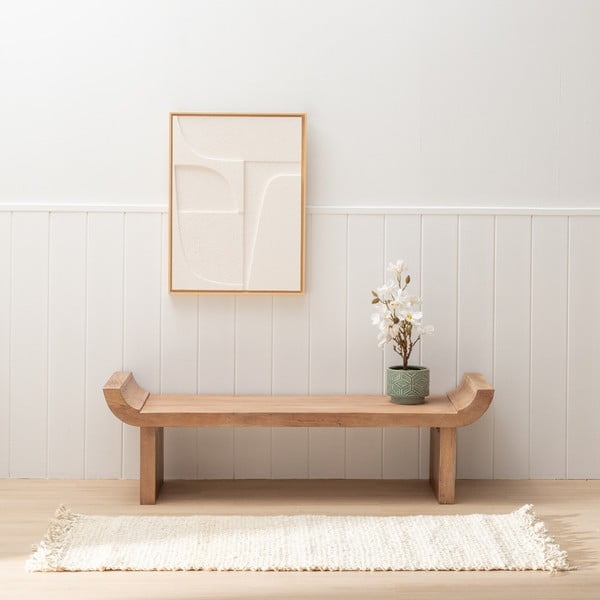 Kremno bel tekač iz jute 70x170 cm Altea – Ixia-image-1