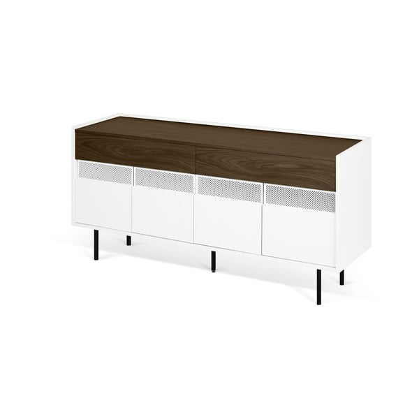 Bela komoda z elementi iz orehovine Radio - TemaHome-image-1