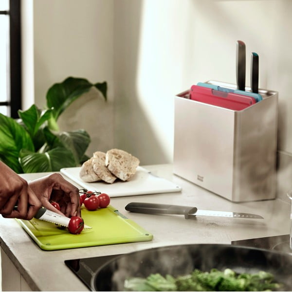 Komplet nožev in desk za rezanje s stojalom 10x32 cm Folio Icon Plus – Joseph Joseph-image-1